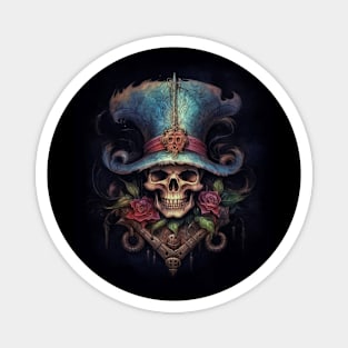 Baroque Pirate Skull: A Vintage Treasure Magnet